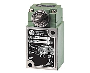 Sensor de interruptor de final de carrera marca Allen Bradley modelo 802m