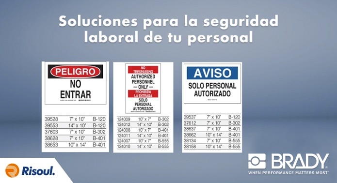 Soluciones Brady para la seguridad laboral de tu personal