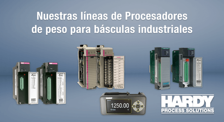 Procesadores de peso para básculas industriales marca Hardy