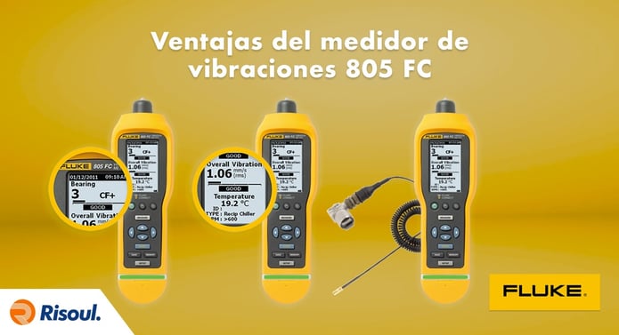 Ventajas del medidor de vibraciones Fluke 805 FC