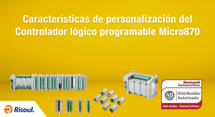 Características de personalización del Controlador lógico programable Micro870 ™ de Rockwell