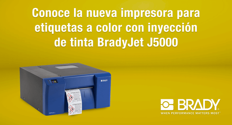 Conoce la nueva impresora Brady para etiquetas a color con inyección de tinta BradyJet J5000