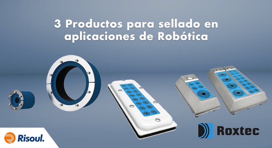3 Productos Roxtec para sellado en aplicaciones de Robótica