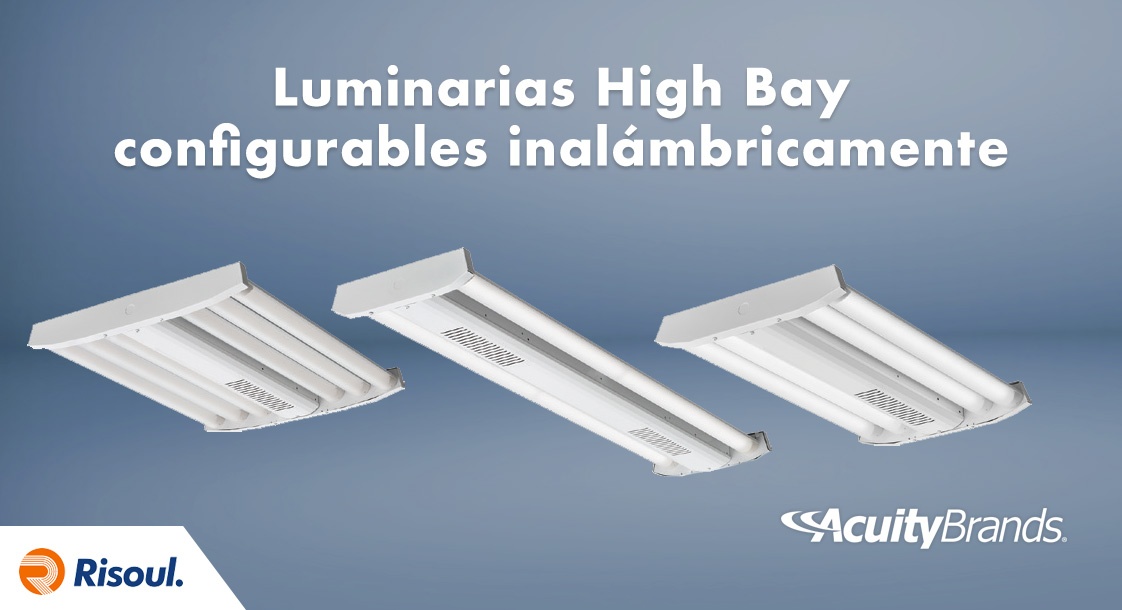Luminarias High Bay de Acuity Brands configurables inalámbricamente