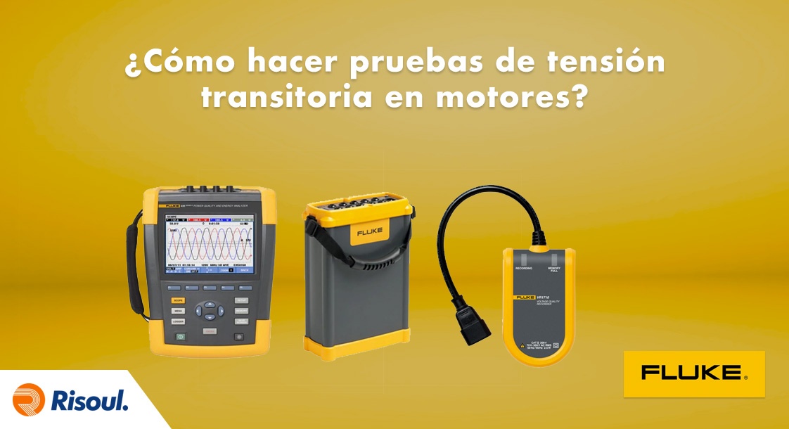 ¿Cómo realizar pruebas de tensión transitoria en los motores con Fluke?