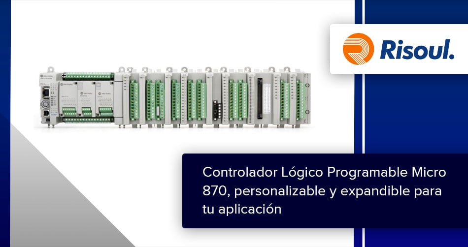 Controlador Lógico Programable Micro 870, personalizable y expandible para tu aplicación