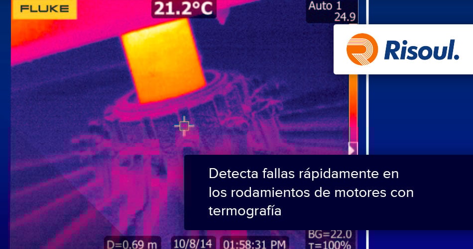 Detecta fallas rápidamente en los rodamientos de motores con termografía