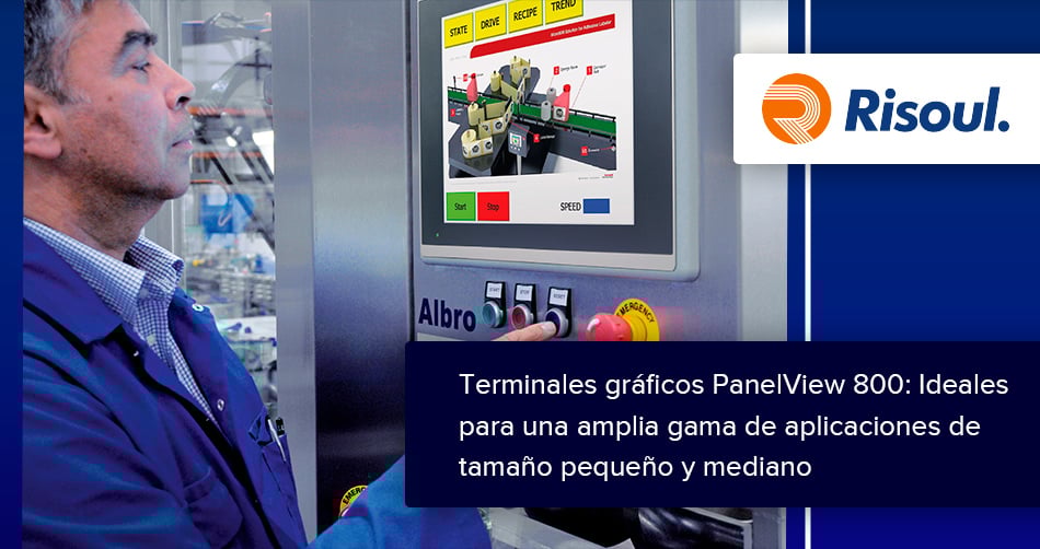 Terminales gráficos PanelView 800: Ideales para una amplia gama de aplicaciones de tamaño pequeño y mediano