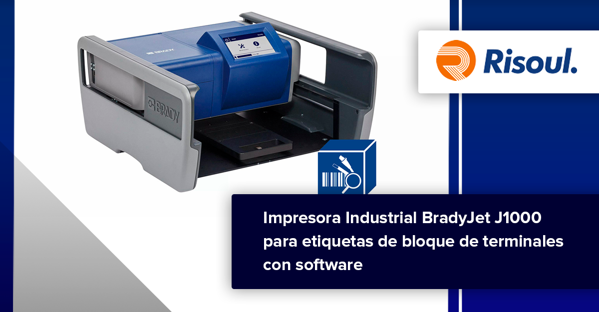 Impresora Industrial BradyJet J1000 para etiquetas de bloque de terminales con software