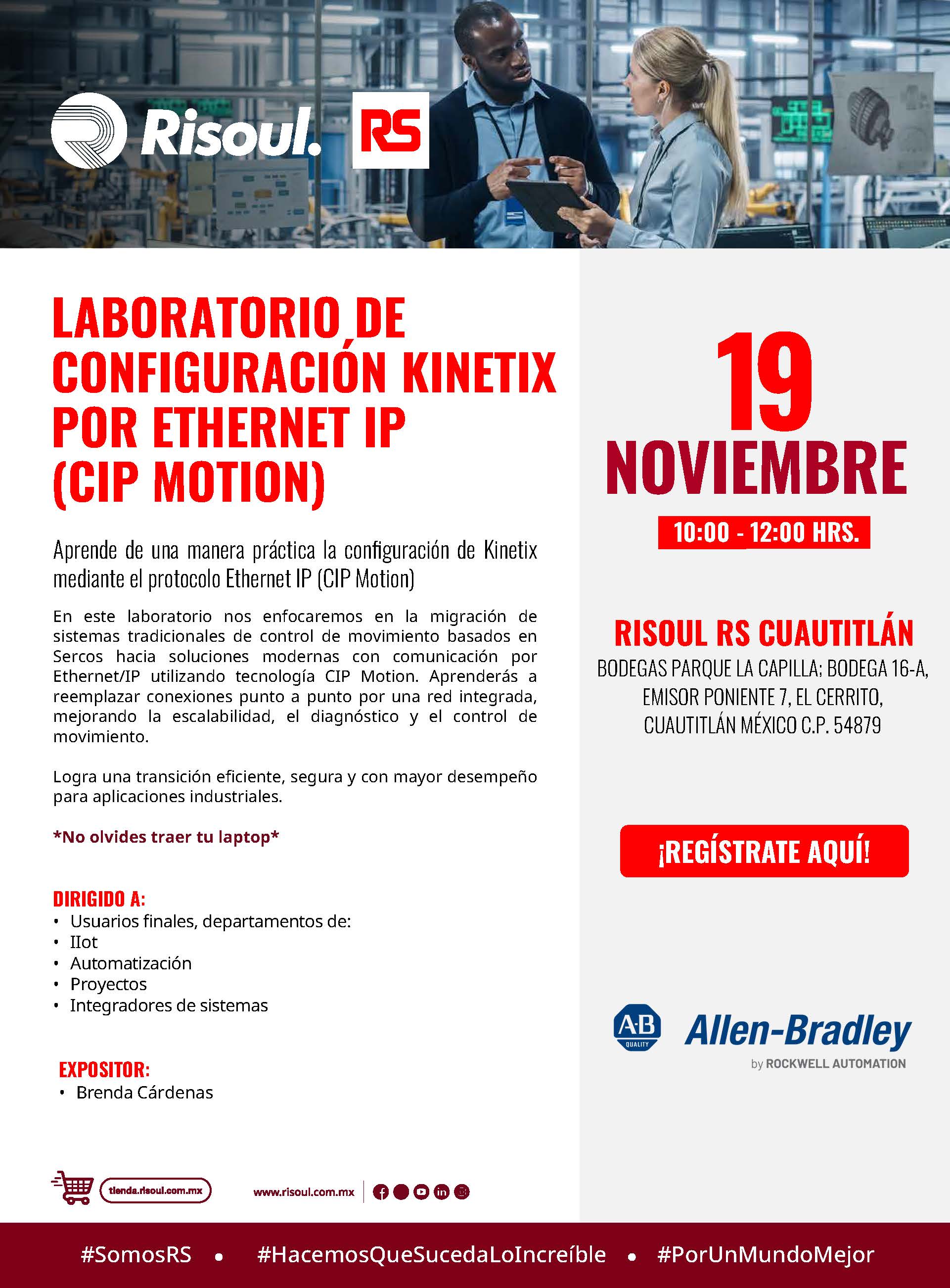 LABORATORIO DE CONFIGURACIÓN KINETIX POR ETHERNET IP (CIP MOTION) RisoulRS