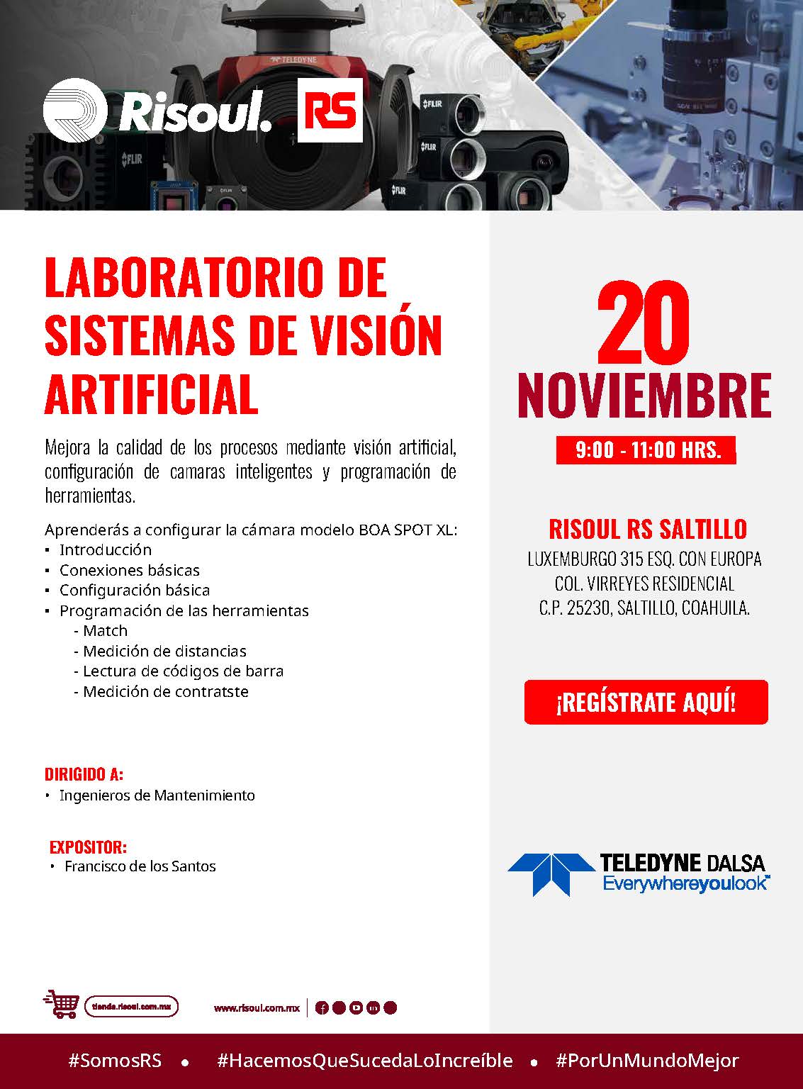 LABORATORIO DE SISTEMAS DE VISIÓN ARTIFICIAL RisoulRS