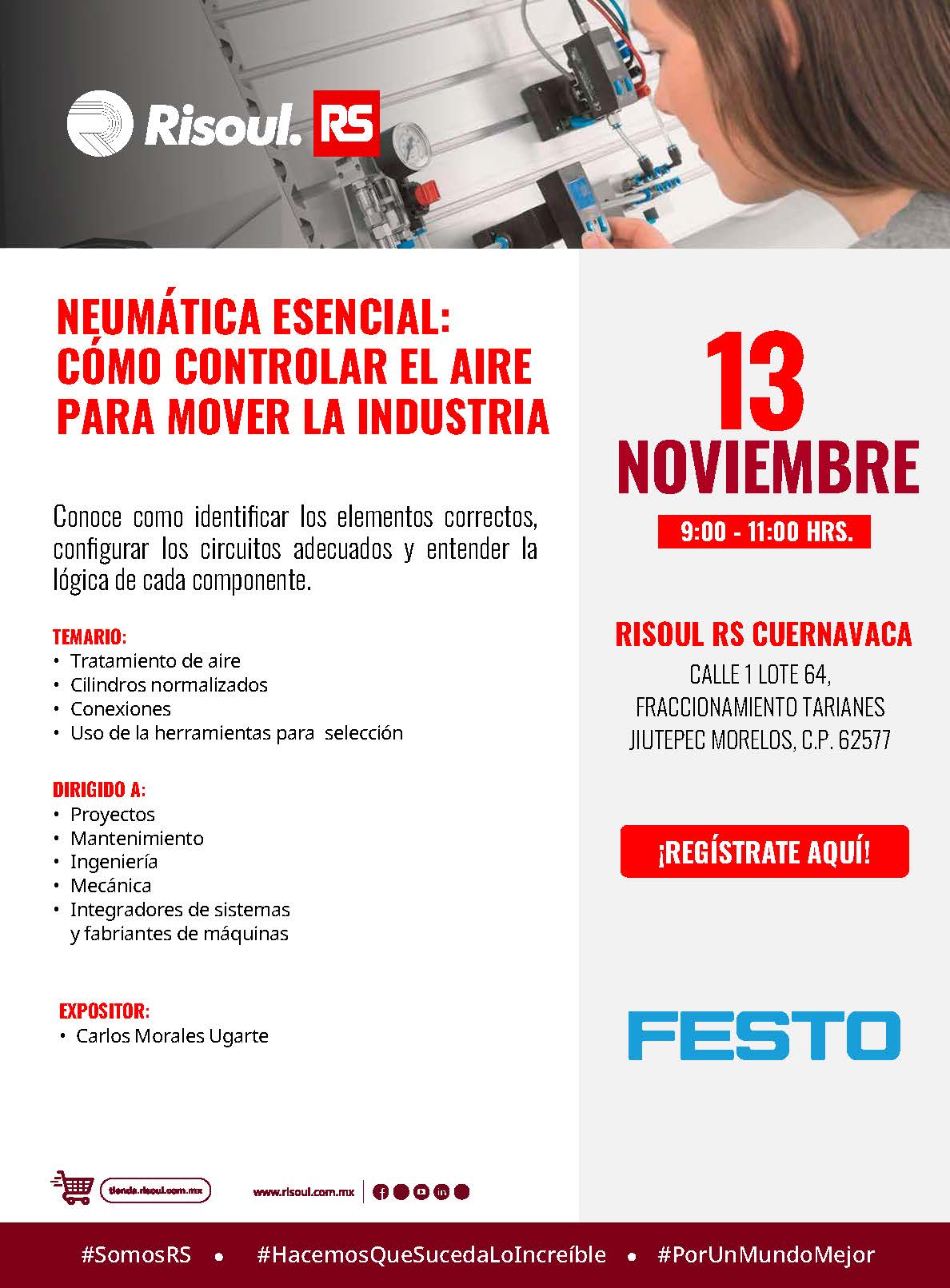 NEUMÁTICA ESENCIAL: CÓMO CONTROLAR EL AIRE PARA MOVER LA INDUSTRIA RisoulRS