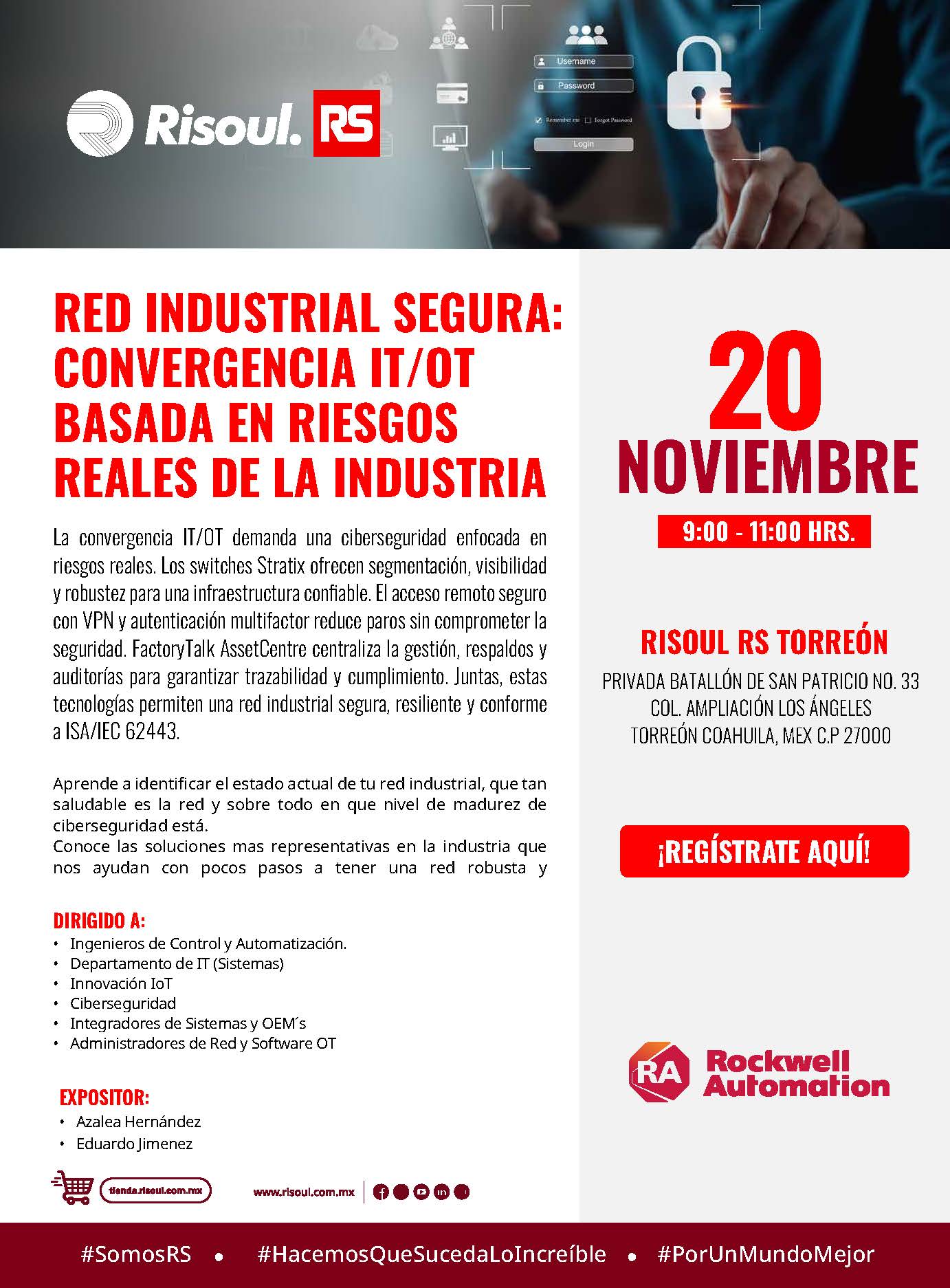 RED INDUSTRIAL SEGURA: CONVERGENCIA IT/OT BASADA EN RIESGOS REALES DE LA INDUSTRIA RisoulRS